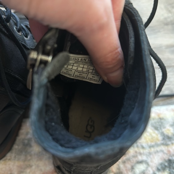 Ugg Kilmer II Lace Up Combat Style Black Winter Boots - Picture 8 of 8